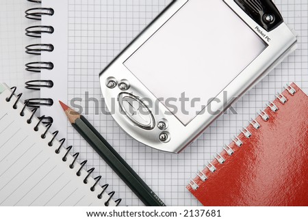 pocket computer on notepads