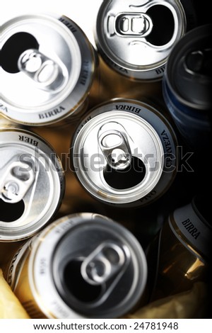 empty beer cans