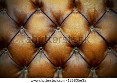 Close up brown  leathers texture of Sofa background