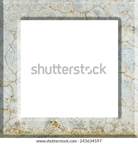 Pattern old walls frame isolated on white background