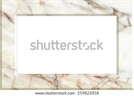 Marble picture frame isolated ,isolated on white background, with clipping path