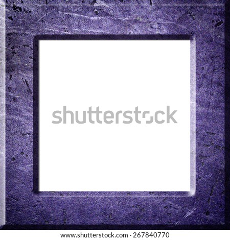 Concrete picture frame isolated on white background,isolated on white background, with clipping path