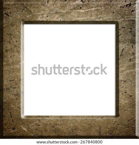 Concrete picture frame isolated on white background,isolated on white background, with clipping path