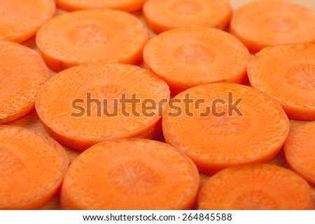 Chopped carrots arranged as background