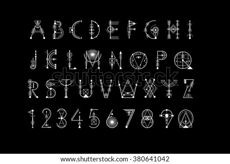 Sacred Geometry Font, geometry font, alfabet sacred, occult font, geometry alphabet, symbol font, symbol alphabet