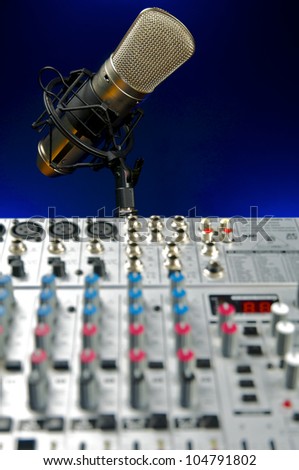 Music Production, Audio Mixer and Vocal Mic