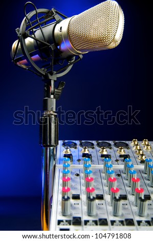 Music Production, Audio Mixer and Vocal Mic