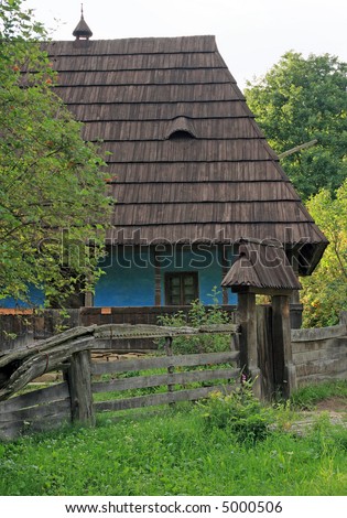 Ukrainian historical country house (museum of Ukrainian folk architecture in \