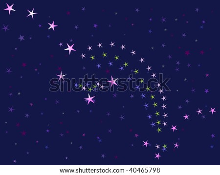 constellations in sky. night sky (constellations