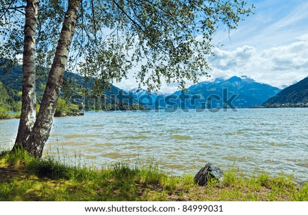 Beautiful summer Alpine  lake Zeller See view (Austria, Zell am See)