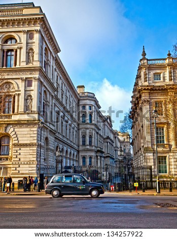 London, England Feb 17: Downing Street Is The Official Office Of The British Prime Minister On Feb 17, 2012 In London, United Kingdom.