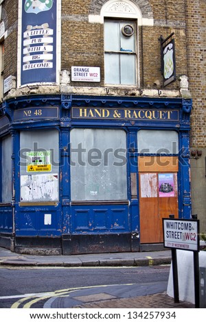 LONDON - DEC 21: Pub closures in London are on the rise due to increased beer tax and the governments controversial \'beer duty escalator\' in the United Kingdom December 21, 2012 in London, England