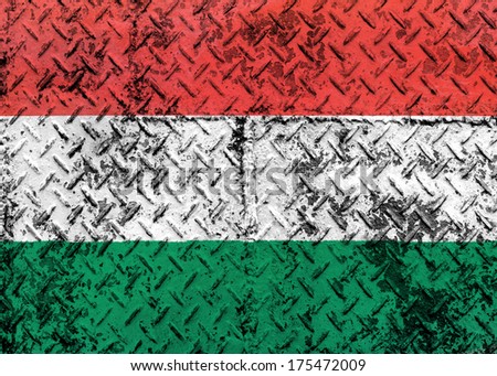 Grunge of Hungary flag