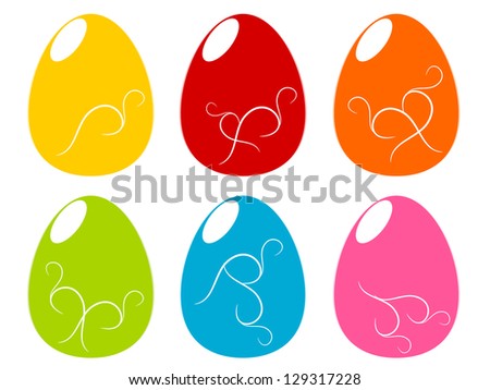 Easter colorful egg in the easter holiday concept illustration