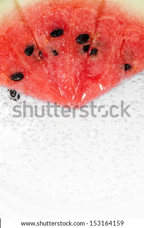 Water melon slice in the white background sweet fruit