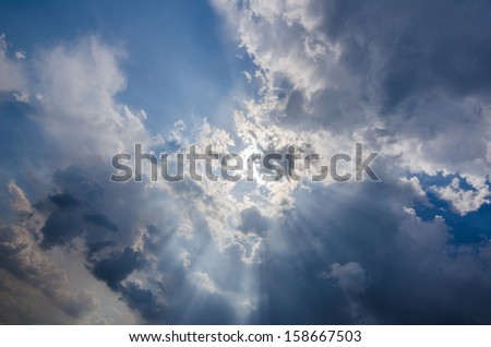 Cloud light and blue sky in the nature concept