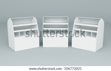 3D Box Display stand for advertising on background