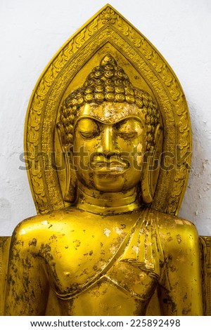 Gold Portrait buddha statue, Thailand