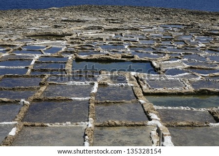 salt pans, Gozo, Malta