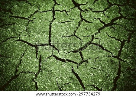 Crack soil on dry season.Save the World concept