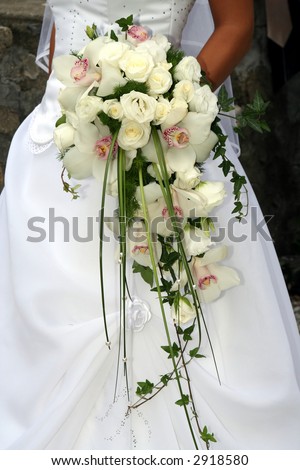 stock photo Wedding bouquet from White Orchid