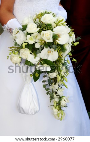 stock photo Wedding series 5 Wedding bouquet from White flowers