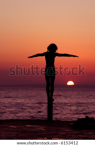 balance in sunset