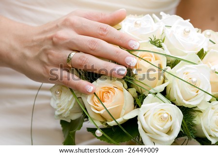 Wedding series 60. wedding ring with wedding flower