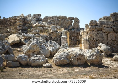 Oldest free-standing building/temple in the world. Oldest neolithic temple built thousands of years before the pyramids - Hagar Qim & Mnajdra Temples in Malta Mediterranean Sea Europe 4.