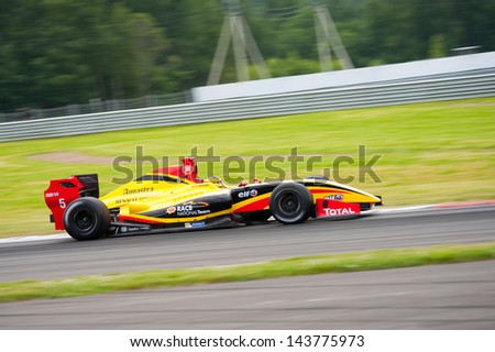 MOSCOW - JUNE 23: Stoffel Vandoorne of Fortec Motorsports team (GBR) race at Formula Renault 3.5 race at World Series by Renault in Moscow Raceway on June 23, 2013 in Moscow