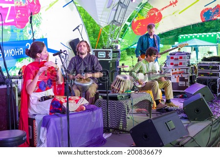 MOSCOW - JUNE 15: Samhey Project group performs at XI International Jazz Festival \