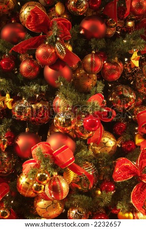 background christmas tree decorations
