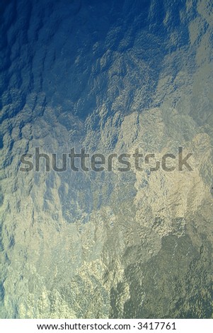 blue and cloudy sky, seen through frosted glass