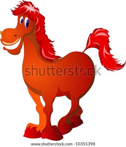 funny horse. stock vector : Funny horse