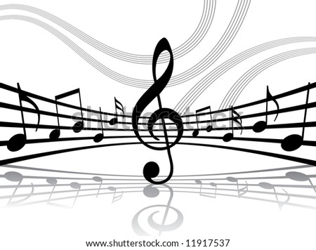 musical notes vector. stock vector : Abstract