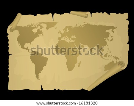 world map vintage. stock vector : Vintage world