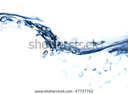 Close-up of water in motion on white background