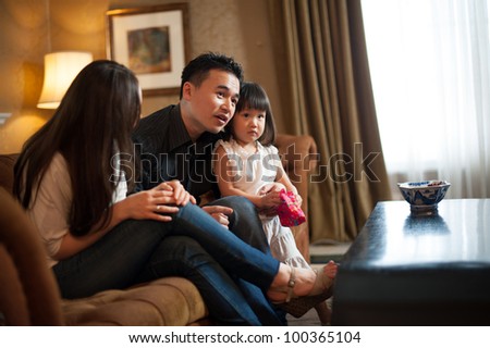 Attractive Family in Lounge