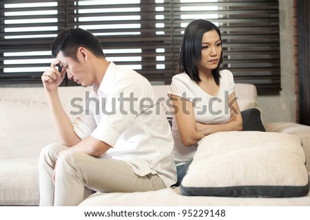 Asian Couple Unhappy