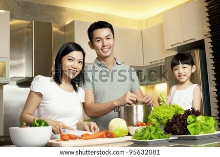 Asian Family Kitchen Lifestyle