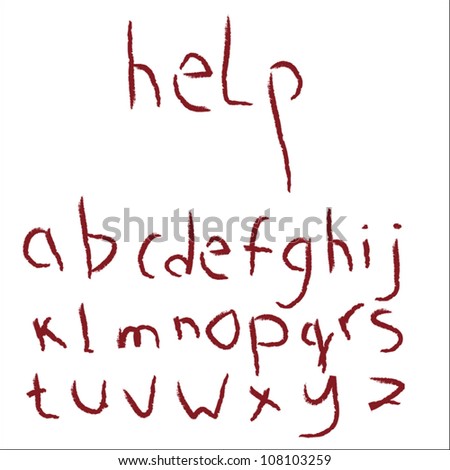 Bloody Alphabet Letters