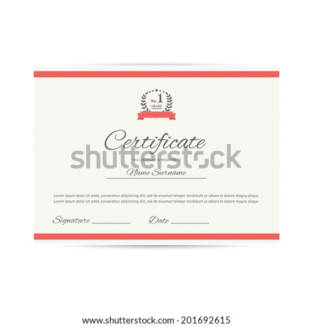 Vector certificate design template Vector certificate design template
