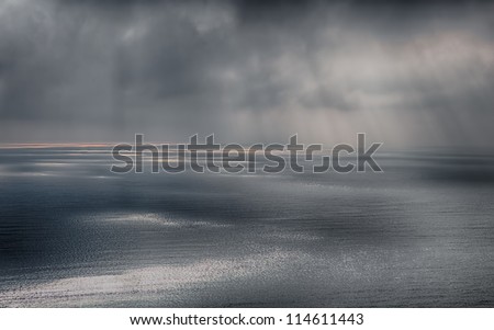 Storm on the sea after a rain. HDR image