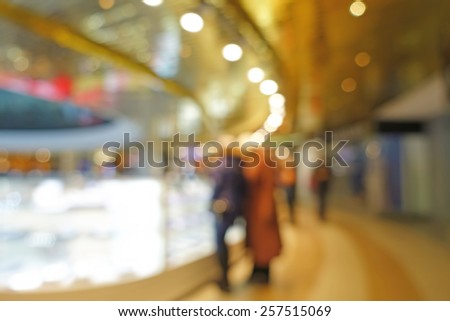 Girls come for trendy shopping in a mall,shallow depth of focus
