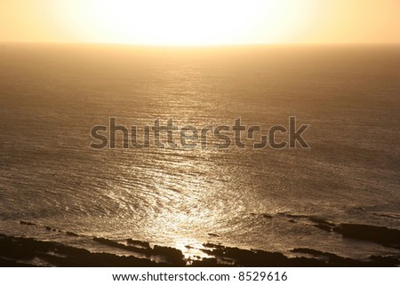 Just before sunset along the atlantic coast in South America
