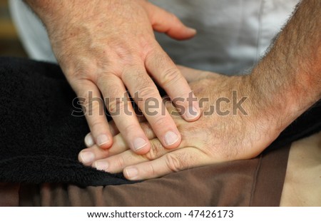 The healing hands of an osteopath