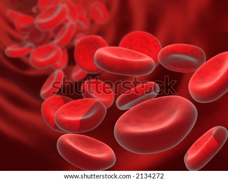 3D rendered illustration of many blood cells 3D rendered illustration of many blood cells