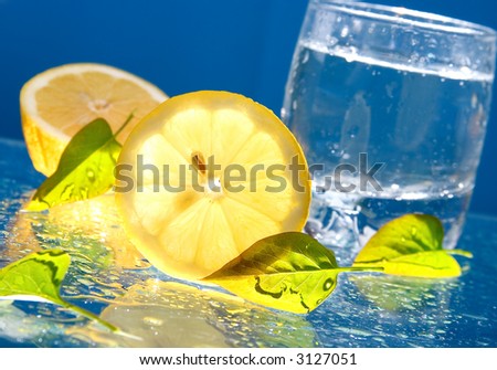 Lemon and glass of water
