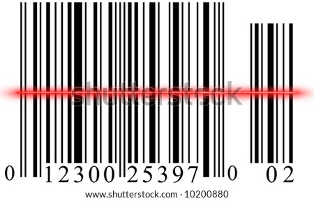 Bar code  with red laser