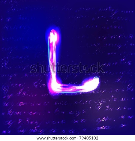 Neon Light Alphabet